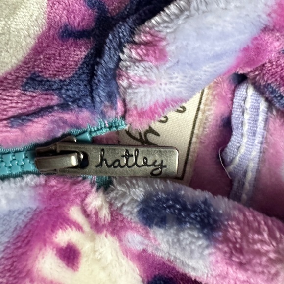 Hatley Soft Pink Elephant Fuzzy Fleece Hooded Bundler One Piece 12-18 months - Picture 3 of 11